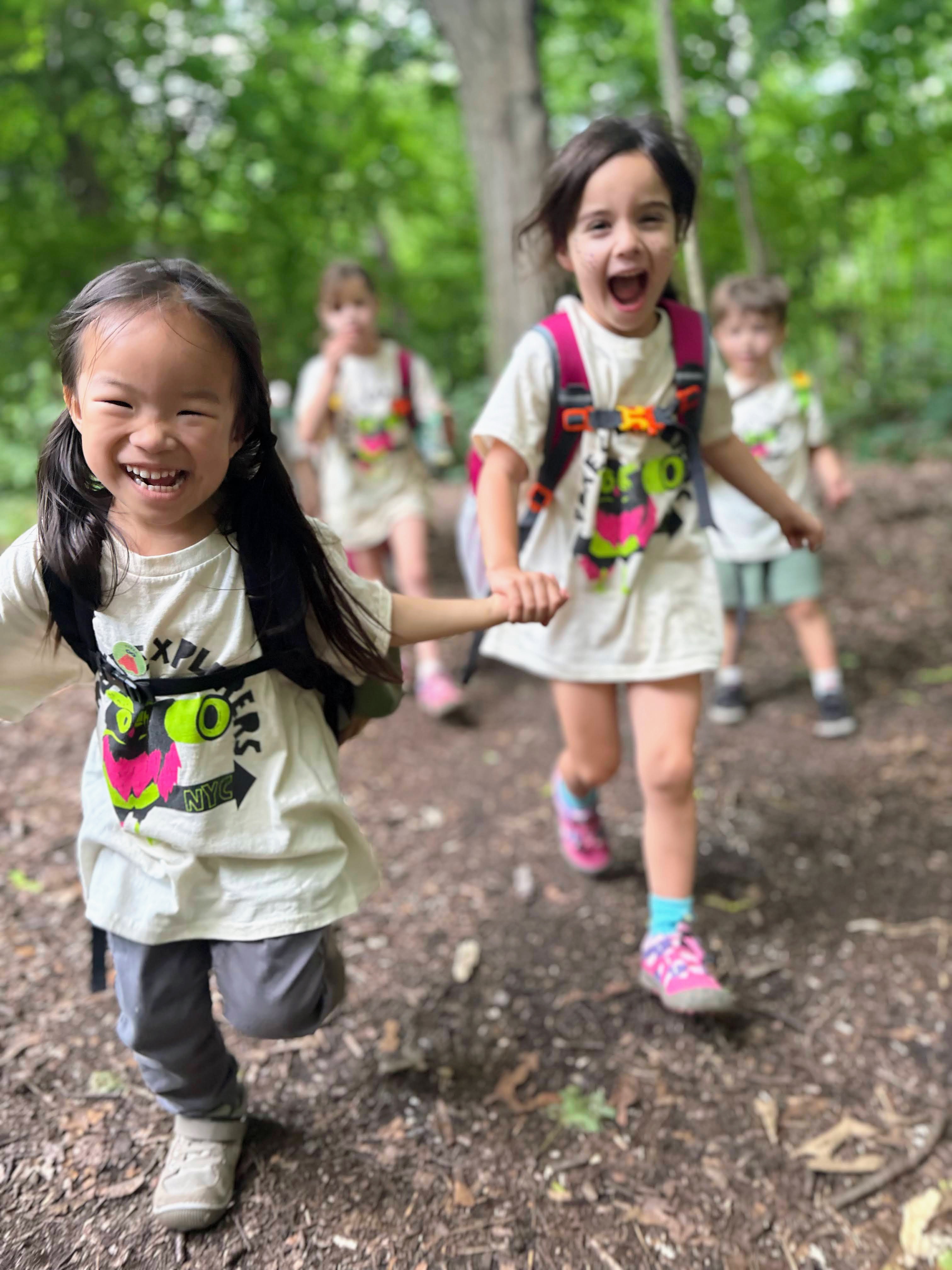 Children exploring nature